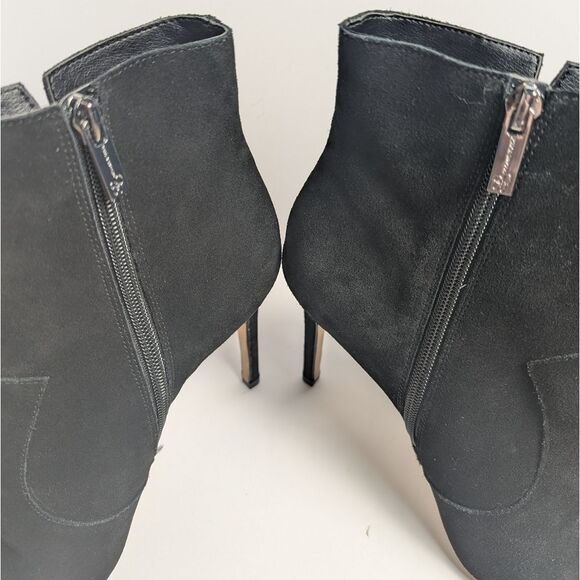 Jessica Simpson Paegye Black Suede Fringe Pointed Toe Ankle Boots Women's 9.5 - Picture 7 of 9